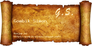 Gombik Simon névjegykártya